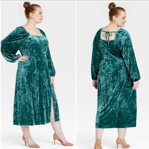 Ava and Viv Velvet Midi Dress